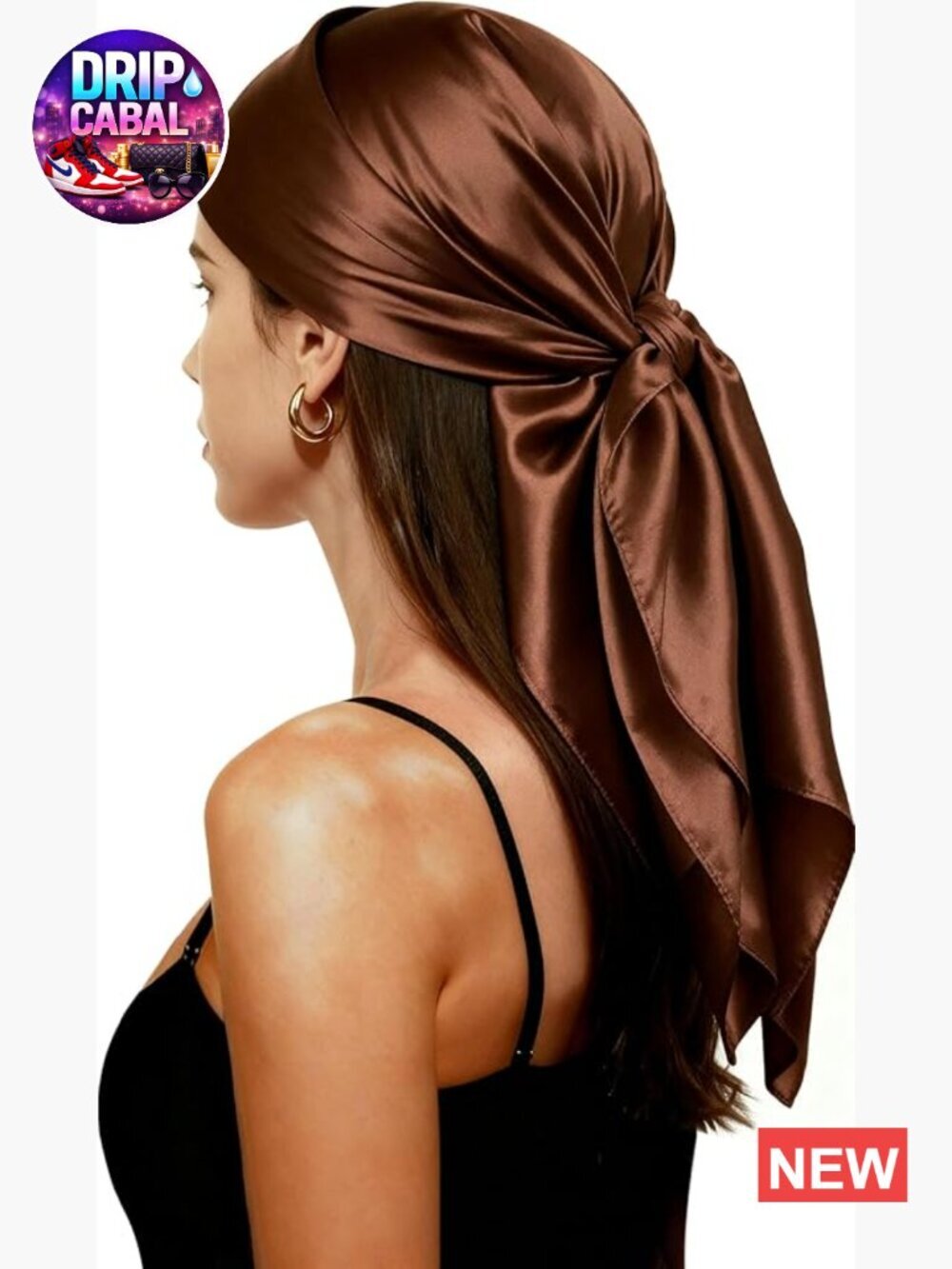Silk-Like Polyester Square Fashion Scarf Bandana Headwrap